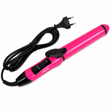 NOVA Hair Curler for Women – Pink Curling Iron with Clamp